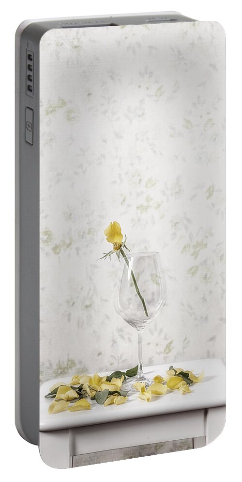 Rose Portable Battery Charger featuring the photograph Lost Petals by Joana Kruse