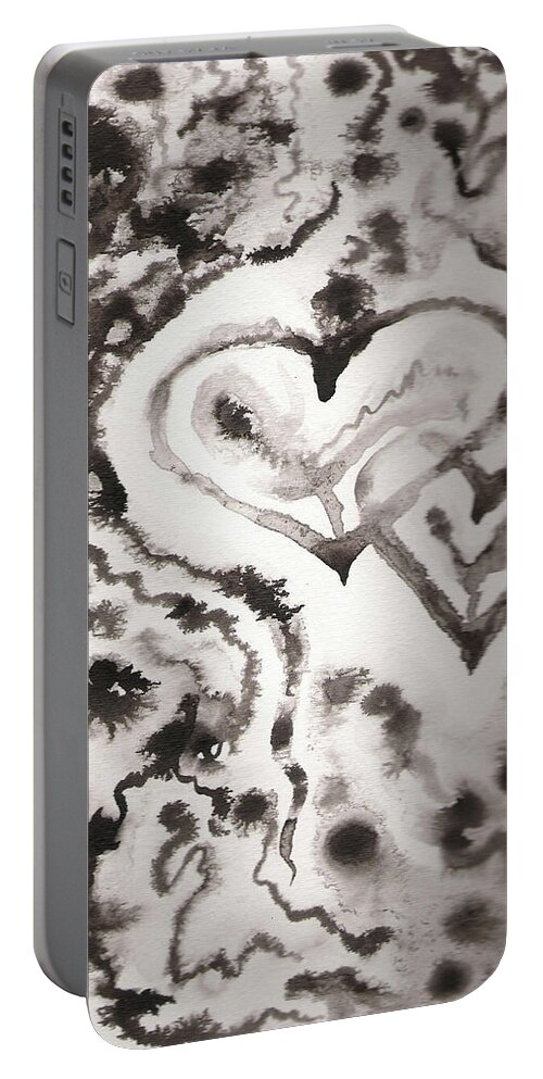 Love Portable Battery Charger featuring the painting Love Me by Pamela Henry