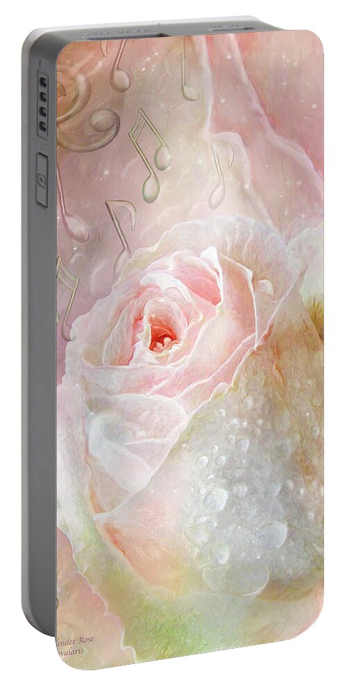 Rose Portable Battery Charger featuring the mixed media Love Me Tender - Elvis Rose by Carol Cavalaris