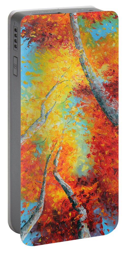 Tree Portable Battery Charger featuring the painting Love That Conquers by Meaghan Troup
