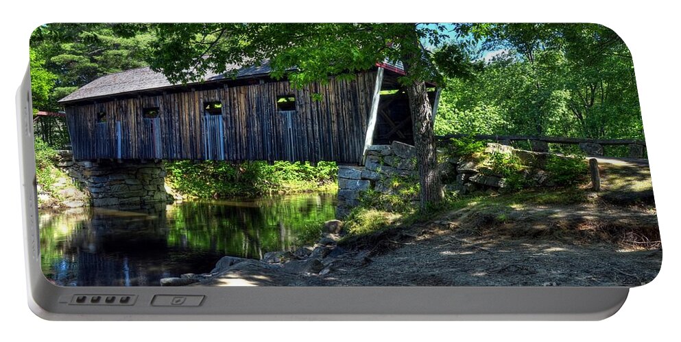 Covered Bridges Portable Battery Charger featuring the photograph Lovejoy Covered Bridge by Mel Steinhauer