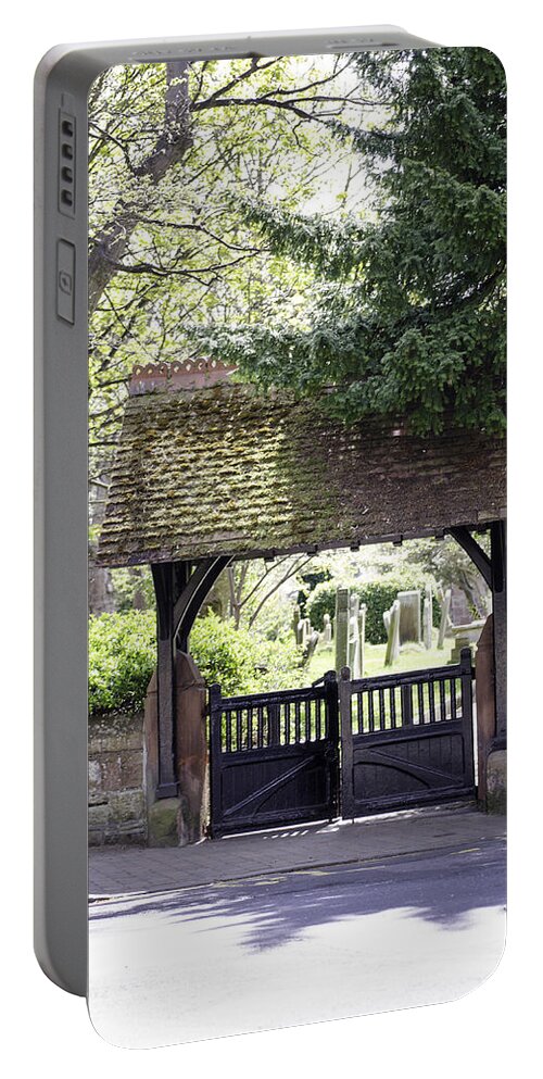 Gate Portable Battery Charger featuring the photograph LychGate by Spikey Mouse Photography