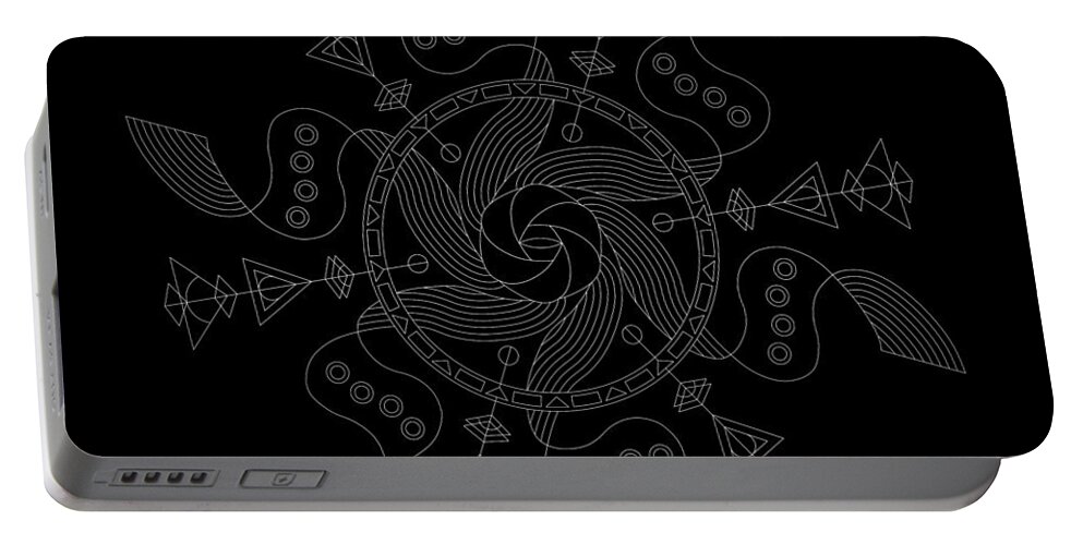 Relief Portable Battery Charger featuring the digital art Maelstrom Inverse by DB Artist