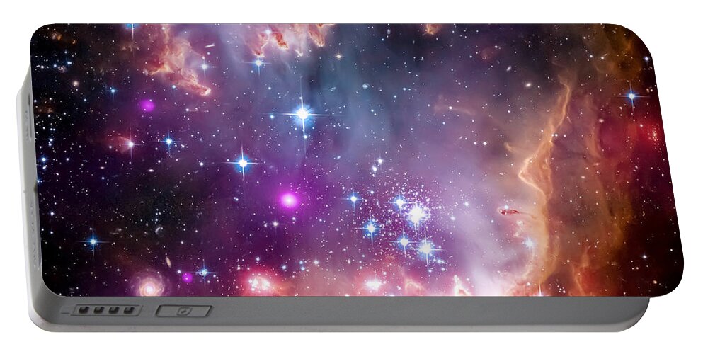 Universe Portable Battery Charger featuring the photograph Magellanic Cloud 3 by Jennifer Rondinelli Reilly - Fine Art Photography