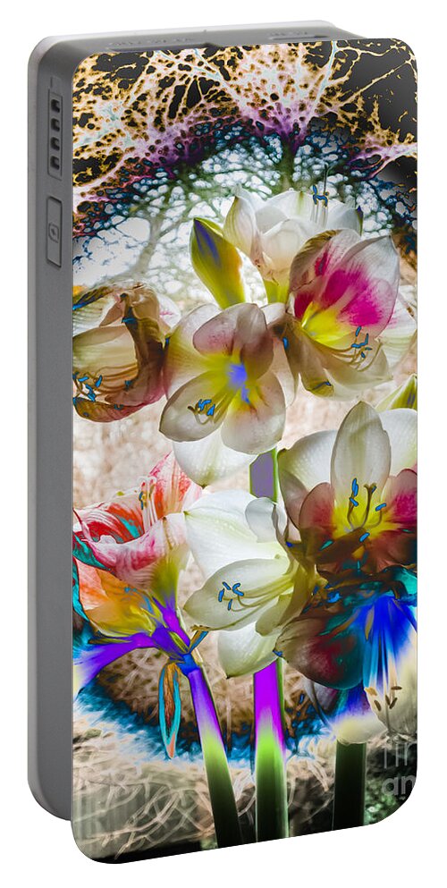Amaryllis Portable Battery Charger featuring the photograph Magic flowering by Casper Cammeraat