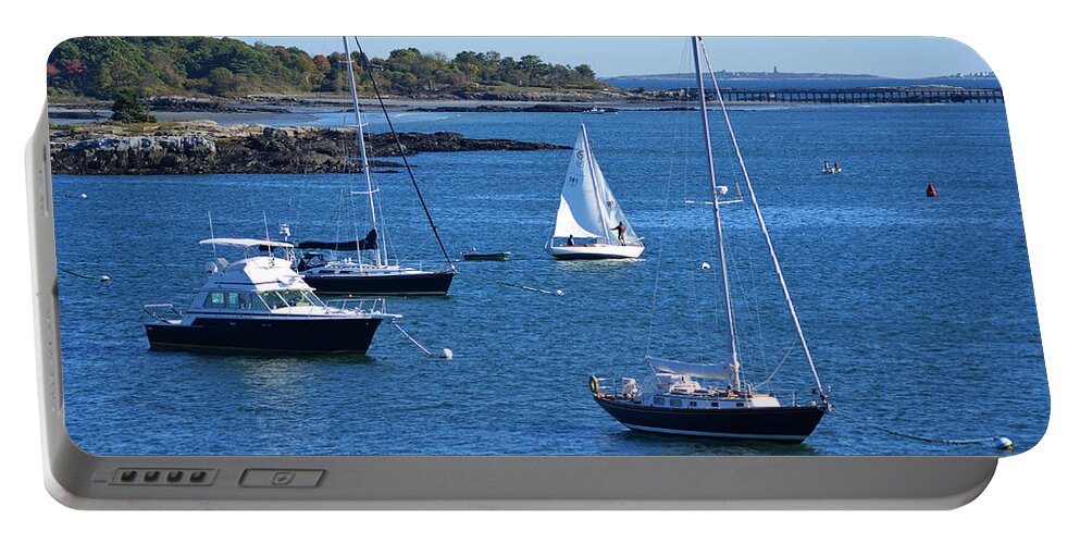 Fort Mcclary Portable Battery Charger featuring the photograph Maine Portsmouth Harbor Fort McClary by Toby McGuire