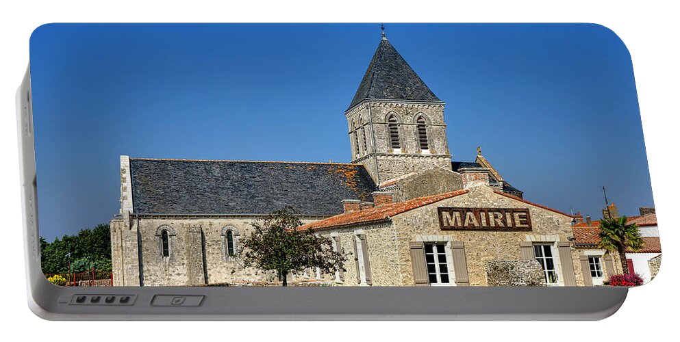 Mairie Portable Battery Charger featuring the photograph Mairie Eglise by Olivier Le Queinec