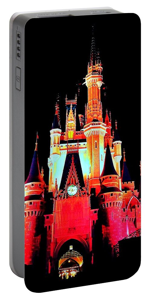 Disney World Portable Battery Charger featuring the photograph Make It Pink by Benjamin Yeager
