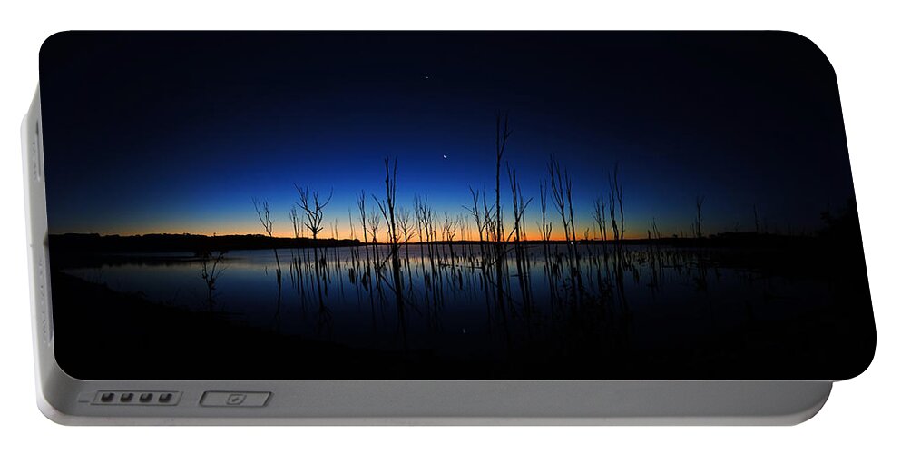 Manasquan Reservoir Portable Battery Charger featuring the photograph Manasquan Reservoir at Dawn by Raymond Salani III