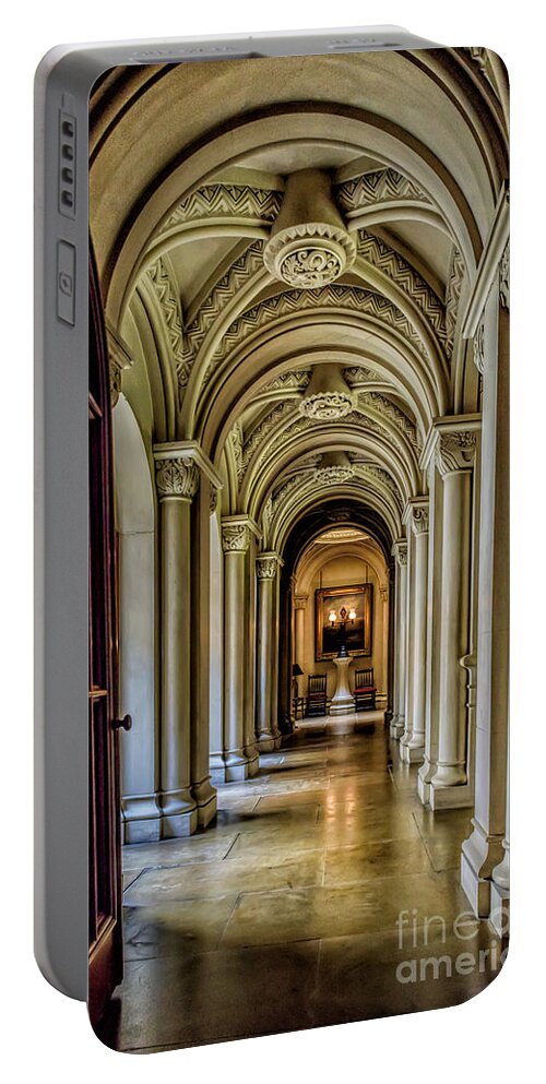 British Portable Battery Charger featuring the photograph Mansion Hallway by Adrian Evans