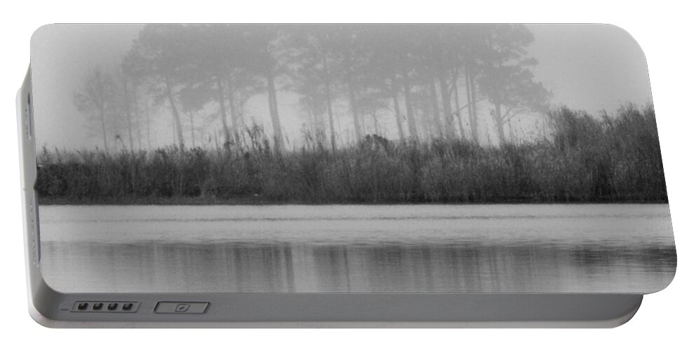 Fog Portable Battery Charger featuring the photograph Marsh Shroud by John Glass