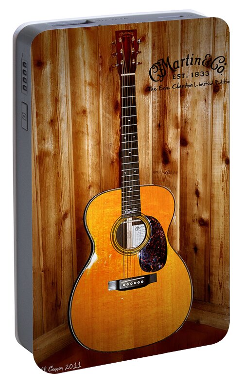 Martin Portable Battery Charger featuring the photograph Martin Guitar - The Eric Clapton Limited Edition by Bill Cannon