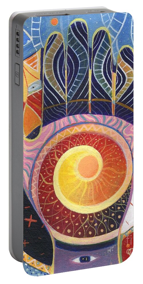 Hand Portable Battery Charger featuring the painting May You Always Find Your Way by Helena Tiainen