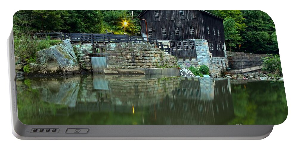 Mcconnells Mill State Park Portable Battery Charger featuring the photograph McConnells Mill Landscape Reflections by Adam Jewell