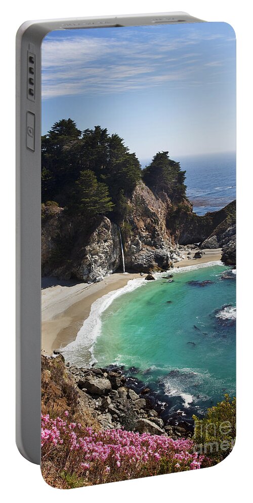 Adventure Portable Battery Charger featuring the photograph McWay Falls by Jenna Szerlag