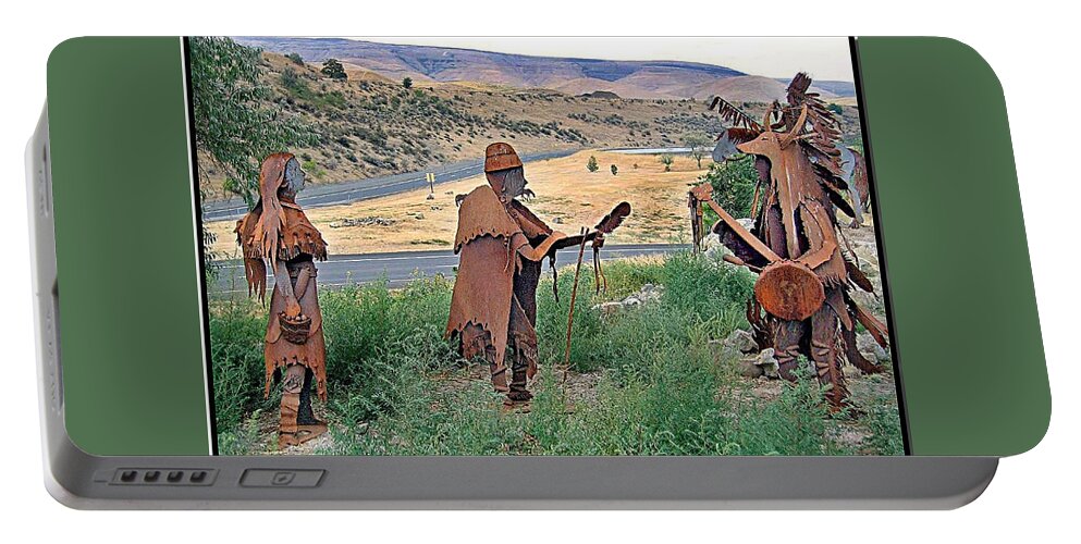 Sculpture Portable Battery Charger featuring the photograph Medicine Man by Farol Tomson