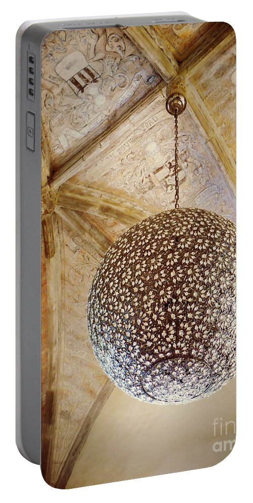 Chandelier Portable Battery Charger featuring the photograph Medieval Modern by Valerie Reeves