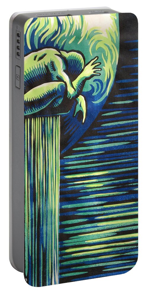 Man Portable Battery Charger featuring the painting Melancholy by Glenn Pollard