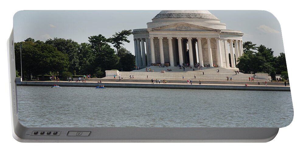 Declaration Of Independence Portable Battery Charger featuring the photograph Memorial by the Water by Kenny Glover