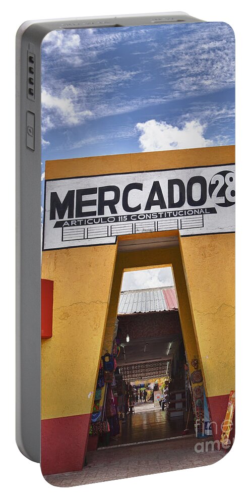 Cancun Portable Battery Charger featuring the photograph Mercado 28 in Cancun by Bryan Mullennix