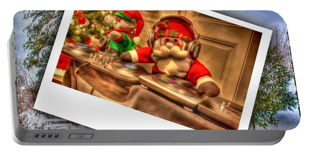 Music Portable Battery Charger featuring the digital art Merry Christmas by Dan Stone