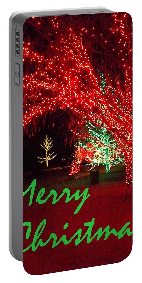 Seasons Greetings Portable Battery Charger featuring the photograph Merry Christmas by Darren Robinson