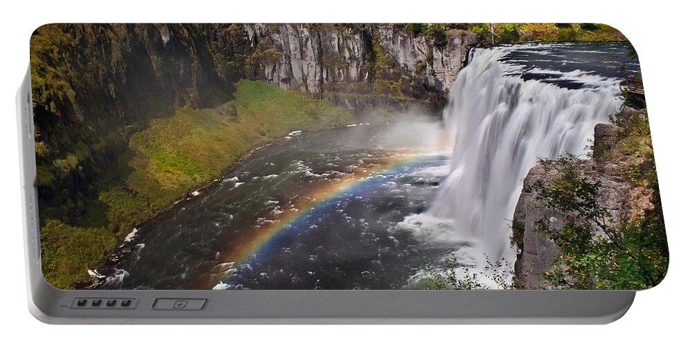 Waterfalls Portable Battery Charger featuring the photograph Mesa Falls by Robert Bales