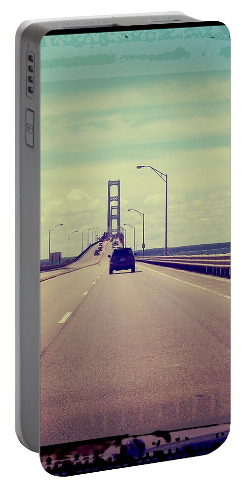Photograph Portable Battery Charger featuring the photograph Michigan Road Trip by Phil Perkins