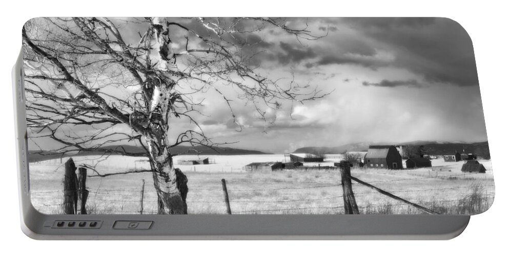 Snow Portable Battery Charger featuring the photograph Mid-winter Moonlight by Theresa Tahara