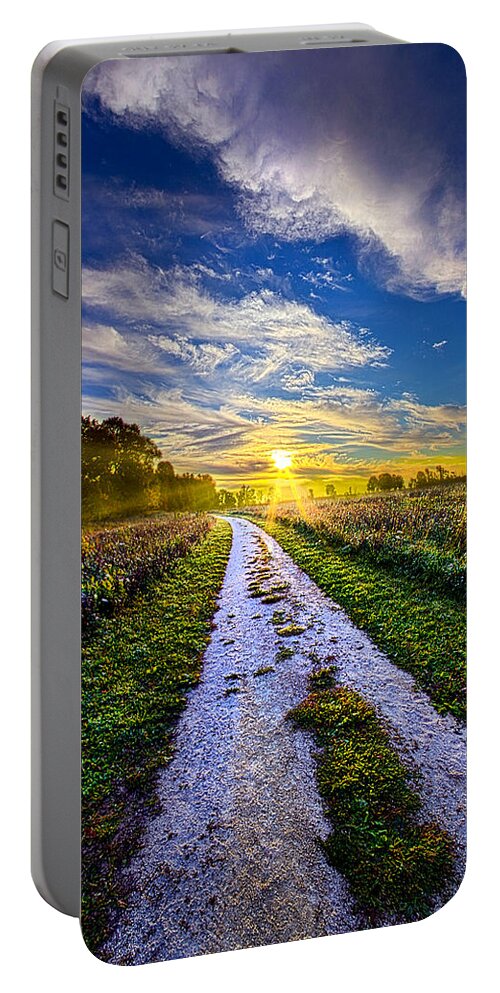 Road Portable Battery Charger featuring the photograph Miles on my Heart by Phil Koch