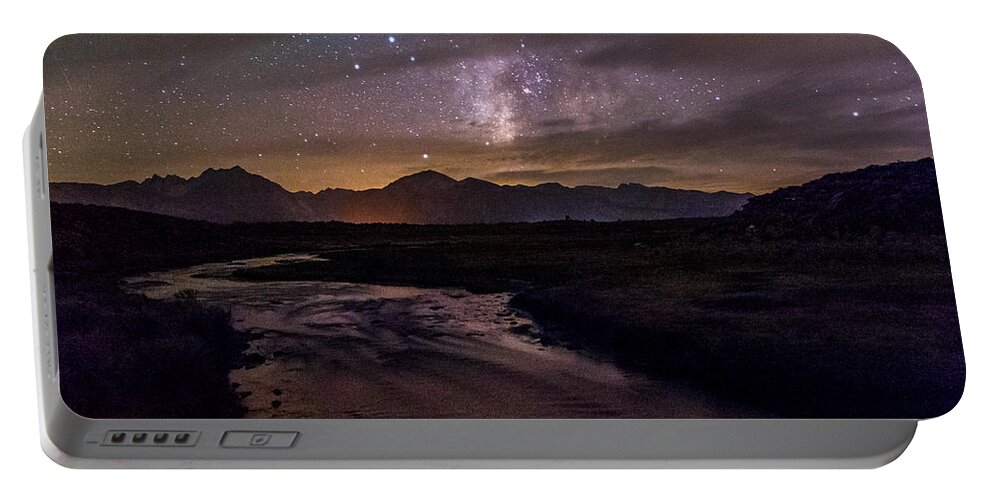 California Portable Battery Charger featuring the photograph Milky Way at Hot Creek by Cat Connor