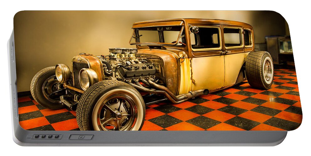 1929 Portable Battery Charger featuring the photograph Millers Chop Shop 1929 Dodge Victory Six After by Yo Pedro