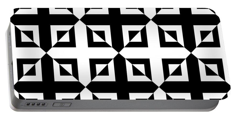 Squares Portable Battery Charger featuring the digital art Mind Games 42 se by Mike McGlothlen