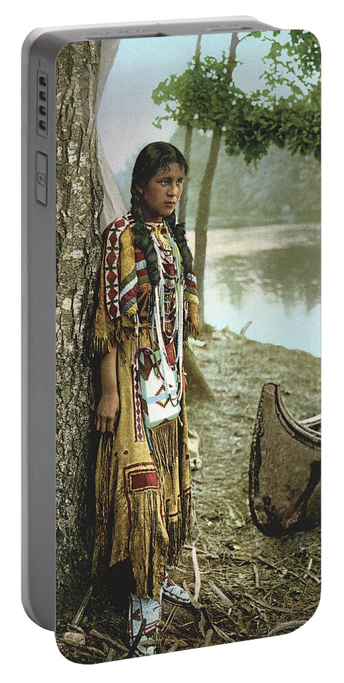 1904 Portable Battery Charger featuring the photograph Minnehaha by Underwood Archives