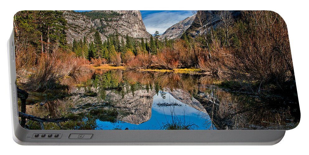 Lake Portable Battery Charger featuring the photograph Mirror Lake by Cat Connor