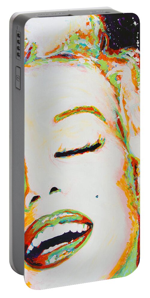 Beauty Portable Battery Charger featuring the painting Miss Marilyn by Steve Gamba