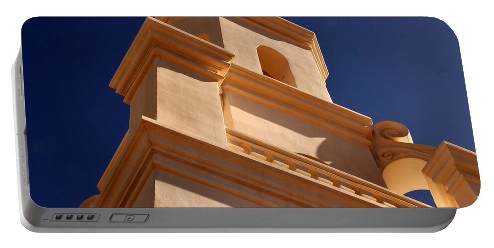 Mission San Xavier Del Bac Portable Battery Charger featuring the photograph Mission San Xavier del Bac - Arizona by Mark Valentine