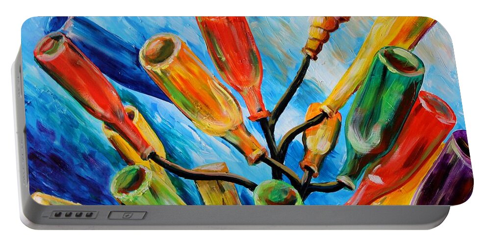 Still Life Portable Battery Charger featuring the painting Mississippi Bottle Tree by Karl Wagner