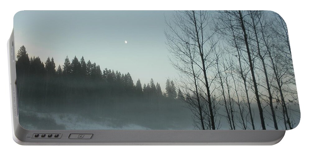Mist Portable Battery Charger featuring the photograph Misty Meadow by Vivian Martin