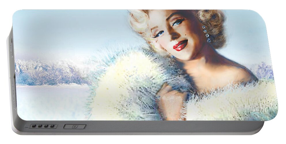 Marilyn Portable Battery Charger featuring the painting MM 126 d 4 by Theo Danella