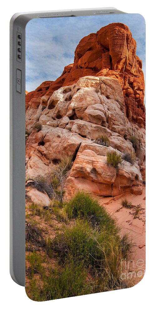Mojave Portable Battery Charger featuring the photograph Mojave Desert Sandstone Wash - Valley of Fire - Nevada by Gary Whitton
