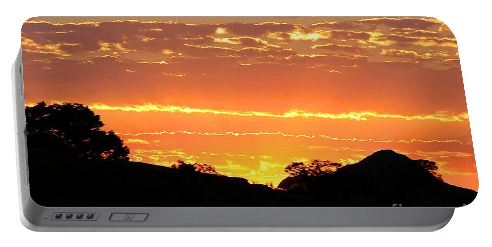 Outdoors Portable Battery Charger featuring the photograph Molten Mornings by Susan Herber