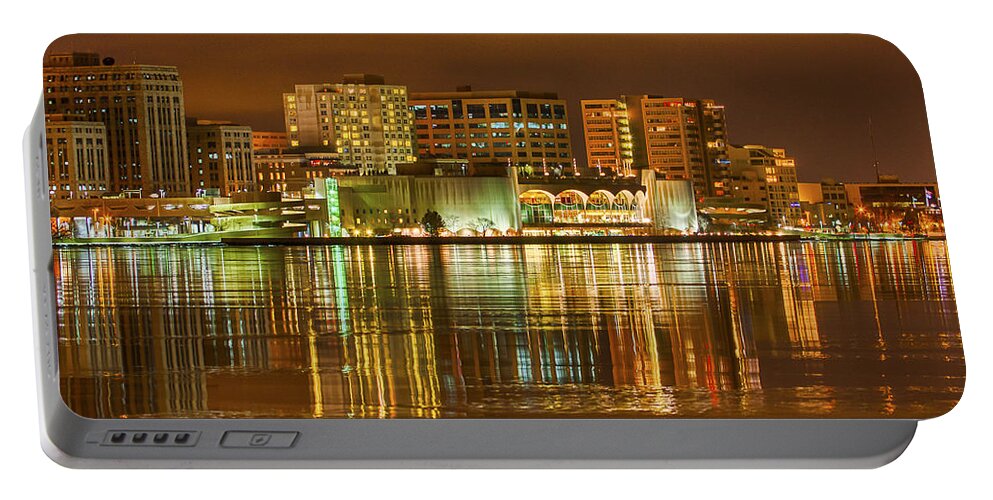 Capitol Portable Battery Charger featuring the photograph Monona Terrace Madison Wisconsin by Steven Ralser