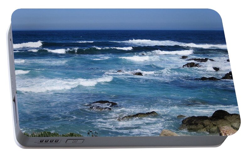 Rocks Portable Battery Charger featuring the photograph Monterey-9 by Dean Ferreira