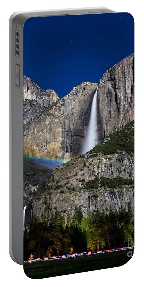 Night Portable Battery Charger featuring the photograph Moonbow by Vincent Bonafede