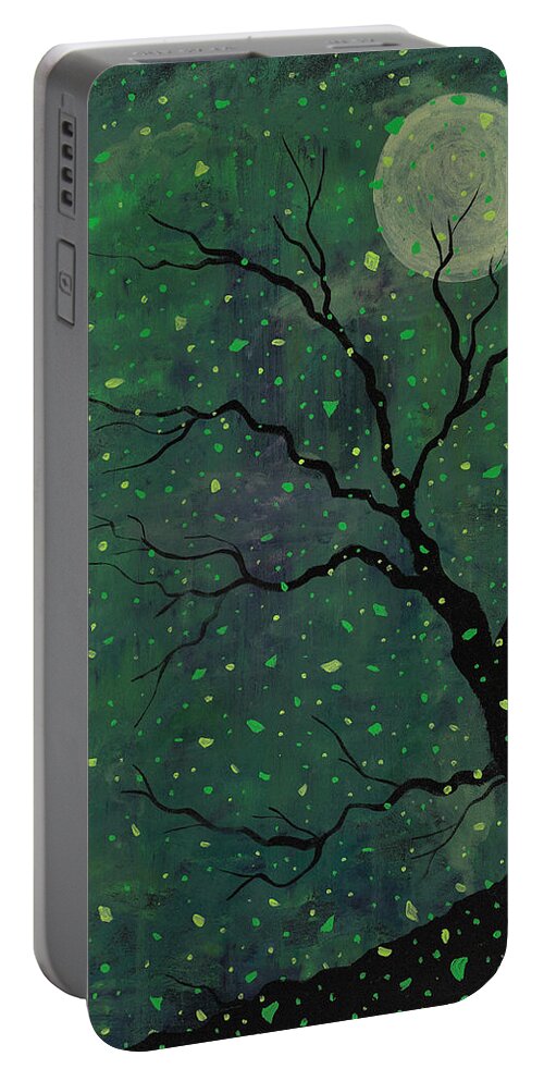 Goth Portable Battery Charger featuring the painting Moonchild by Joel Tesch