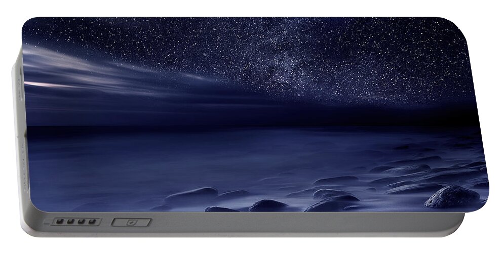 Night Portable Battery Charger featuring the photograph Moonlight by Jorge Maia