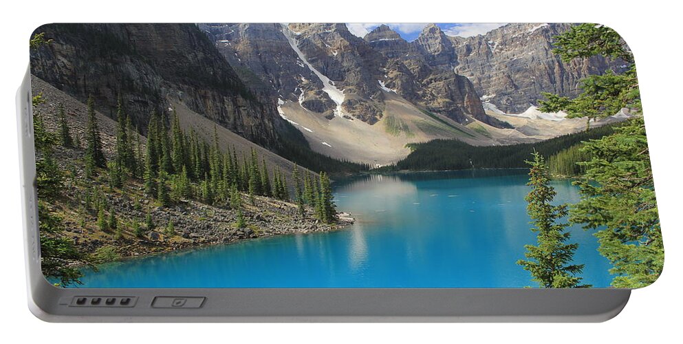 Moraine Lake Portable Battery Charger featuring the photograph Moraine Lake by Mo Barton