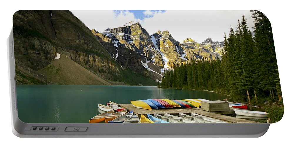 Moraine Lake Portable Battery Charger featuring the photograph Moraine Lake by Teresa Zieba