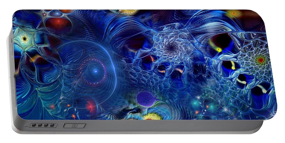 Abstract Portable Battery Charger featuring the digital art More Things In Heaven and Earth by Casey Kotas